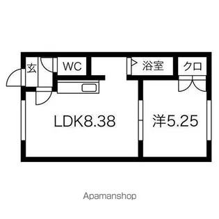 キャッスル【B号室】の間取り