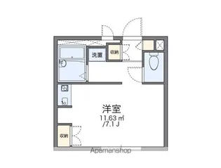 レオパレスしいのき【202号室】の間取り