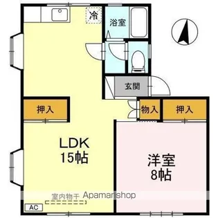 アメニティ津志田 B【101号室】の間取り