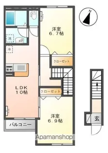 フローラル【2階】の間取り