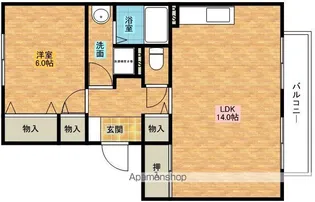 レストハイツ旭A棟【203号室】の間取り