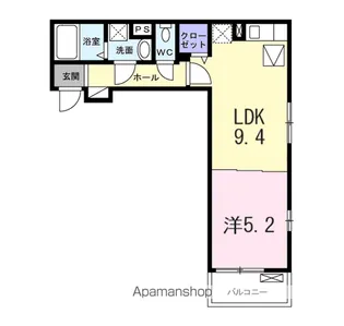 シャルマン東寺南Ⅰ【1階】の間取り