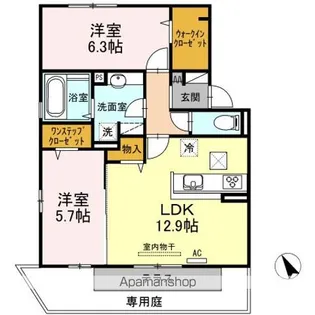 ルタンリッシュ【1階】の間取り