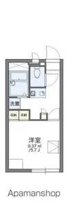 レオパレス北青木【108号室】の間取り