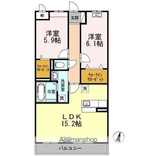ウィステリア Ⅱ【3階】の間取り