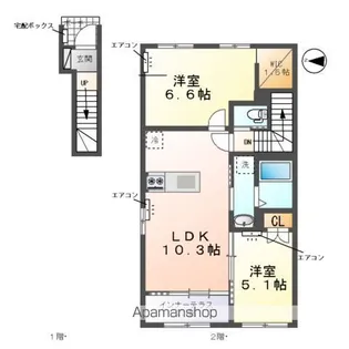 ANELA ーアネラ ー【2階】の間取り