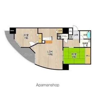 フェルザ住之江公園(旧住之江フタバビル)【8階】の間取り