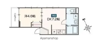 MELDIA蒔田【1階】の間取り