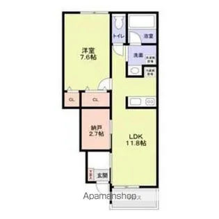 プレミアムスイート泉佐野【1階】の間取り