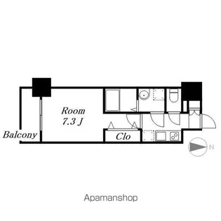 SーRESIDENCE亀島駅前ASCENT(アセント)12月契【4階】の間取り