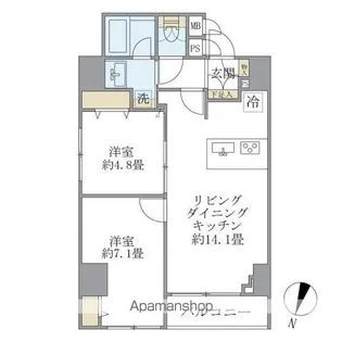 エレミ本蓮沼【5階】の間取り