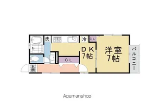 セピアコート円町【2号室】の間取り