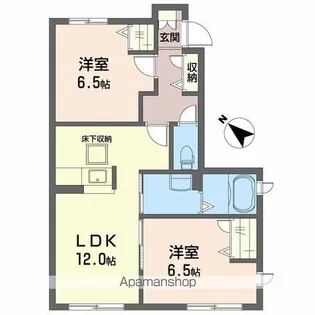 ガーデンスクエア A【1階】の間取り
