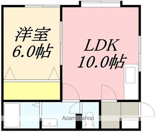 ハイツフジ【203号室】の間取り