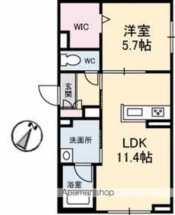 テラ五日市駅【1階】の間取り
