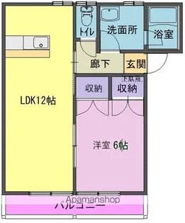 ライフステーションA【203号室】の間取り