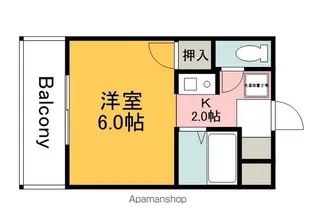 ウィンディア海老園【207号室】の間取り