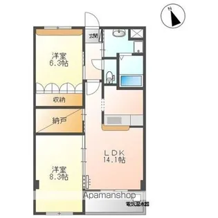 フレアマンションⅡ【306号室】の間取り