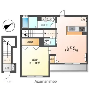 MITTE DORF (ミッテドルフ)【2階】の間取り