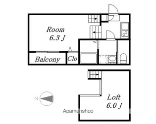 1Rの間取り画像