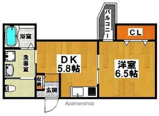 フェリシアパレス堺【302号室】の間取り