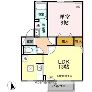 セジュール・F【1階】の間取り