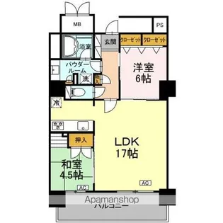 D’グラフォート サウスマークタワー 206号室【2階】の間取り