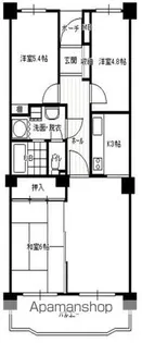 大名サンハイツ【9階】の間取り