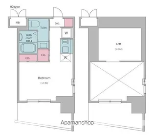 レジディア市谷薬王寺【13階】の間取り