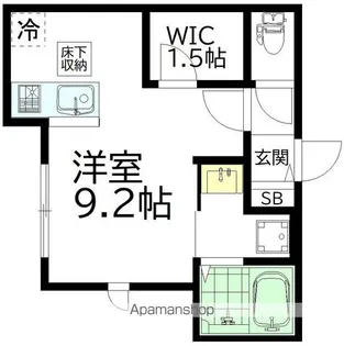 CASA H&S【102号室】の間取り