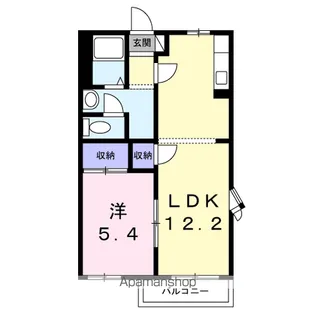 はぴねすB【2階】の間取り