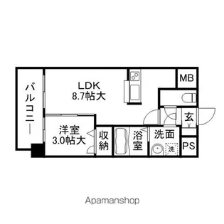 F・PARC高宮【2階】の間取り