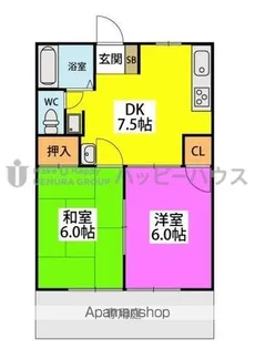 エクセレント白水ヶ丘【1階】の間取り