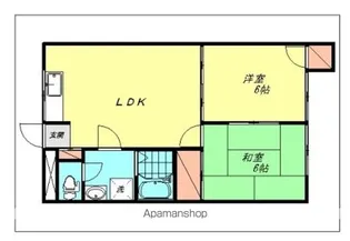 若宮コーポ【102号室】の間取り