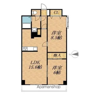 大通南8マンション【10階】の間取り