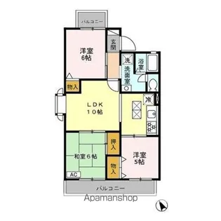 グランドサン 壱弐参伍番館【1階】の間取り