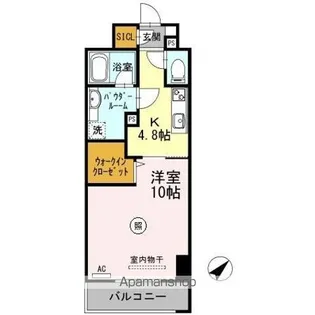 アルカーサル大道【2階】の間取り