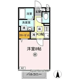 グリーンコート旭ヶ丘【1階】の間取り