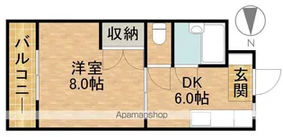 ハイライズ細島【4階】の間取り
