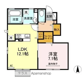 1LDKの間取り画像