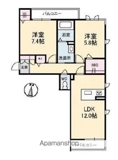 グランベレオ南本庄三丁目【2階】の間取り