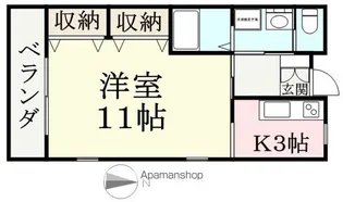ユーゲントハイム【202号室】の間取り