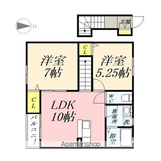 フォレスト平野B 西棟【2階】の間取り