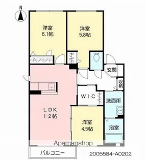 アンビシヨン A棟【2階】の間取り