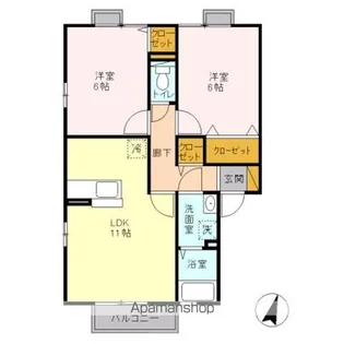 パルティール II【2階】の間取り