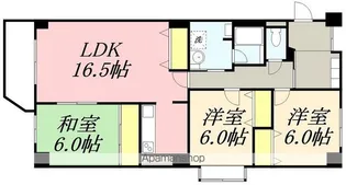 ブルーミィ五稜郭(BLOOMY GORYOKAKU)【7階】の間取り