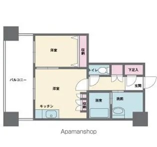 HF西新宿レジデンスWEST【4階】の間取り
