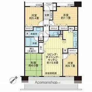 レクセルマンション幕張ブリーズ【4階】の間取り