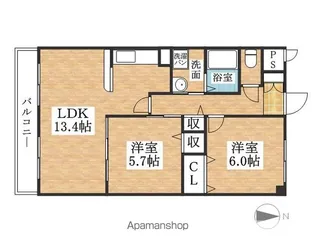 ファミール【4階】の間取り