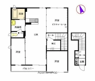 ウェルシー Ⅰ棟【203号室】の間取り